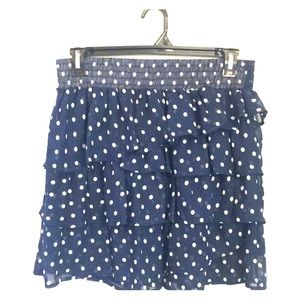 Maurices Navy Blue Polka Dot Mini-Skirt